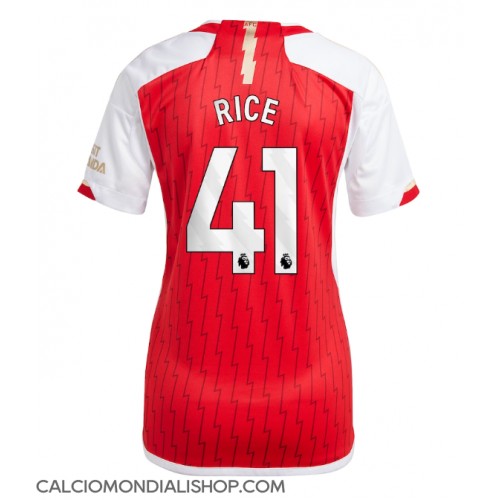 Maglie da calcio Arsenal Declan Rice #41 Prima Maglia Femminile 2023-24 Manica Corta